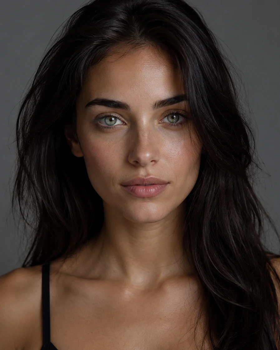 Photorealistic studio face portrait