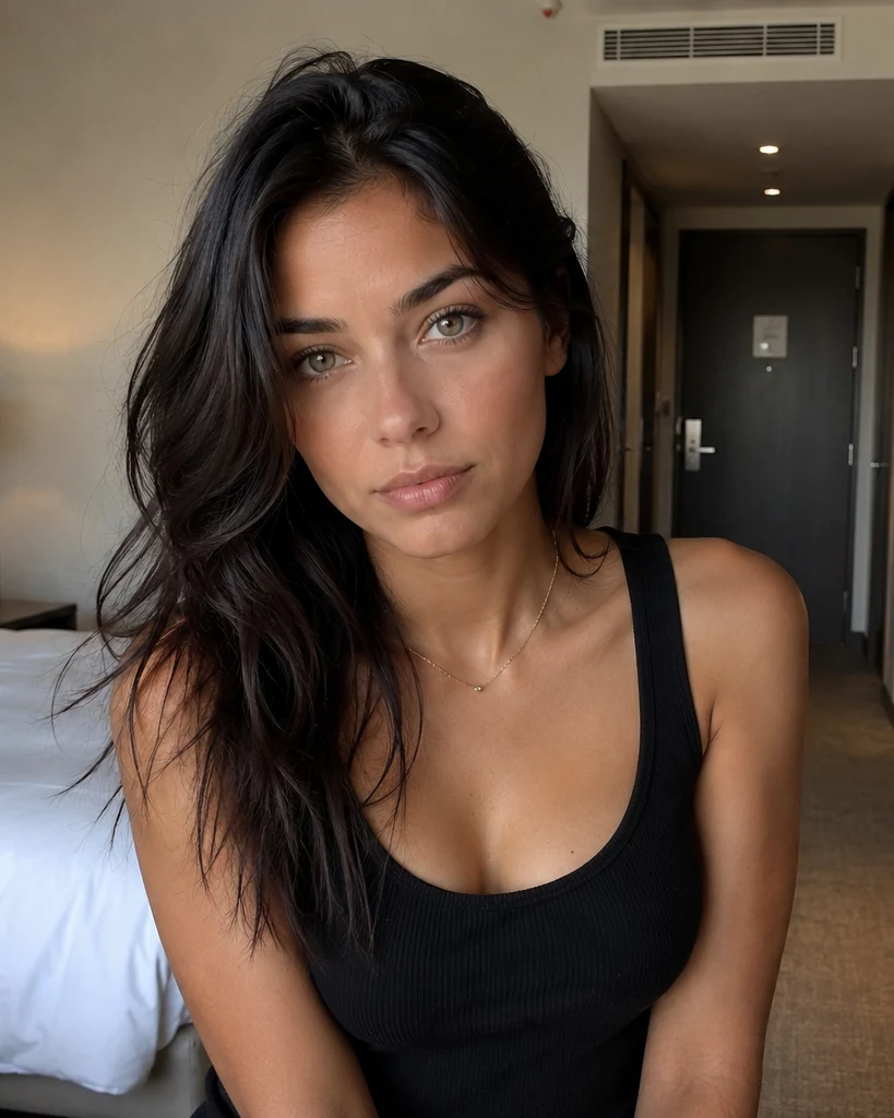 Photorealistic hotel lifestyle portrait