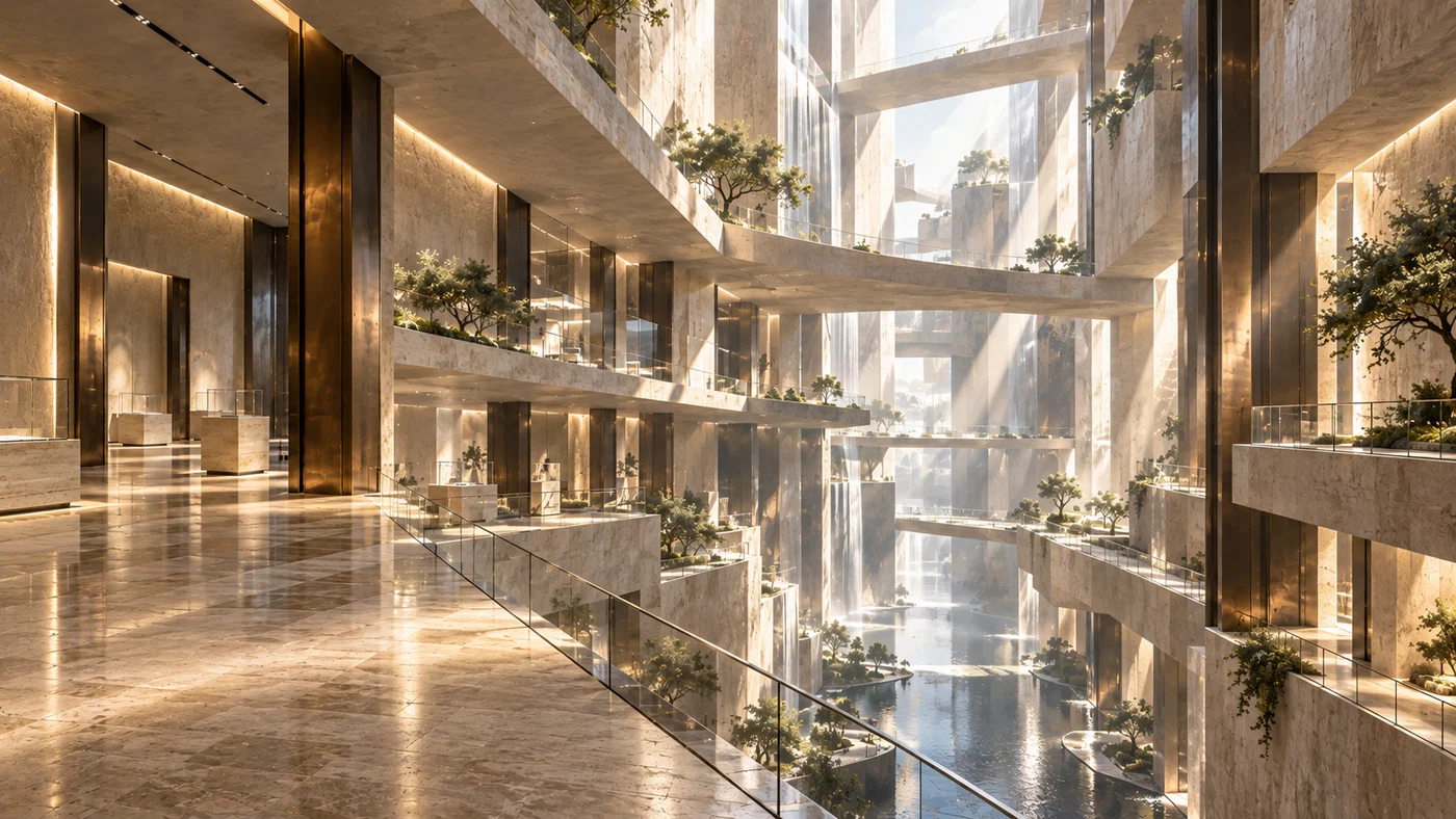 Showroom architectural detail